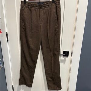 Abercrombie Pull On Pleated “Loose” Brown Trouser  Pants
